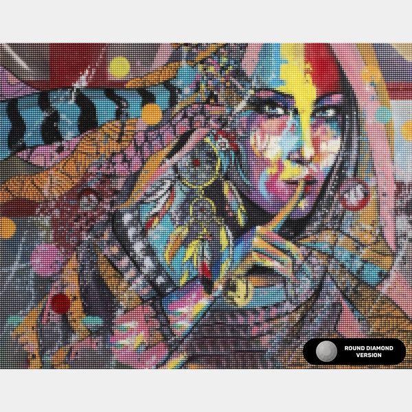Native American Woman - Diamond Painting - Large