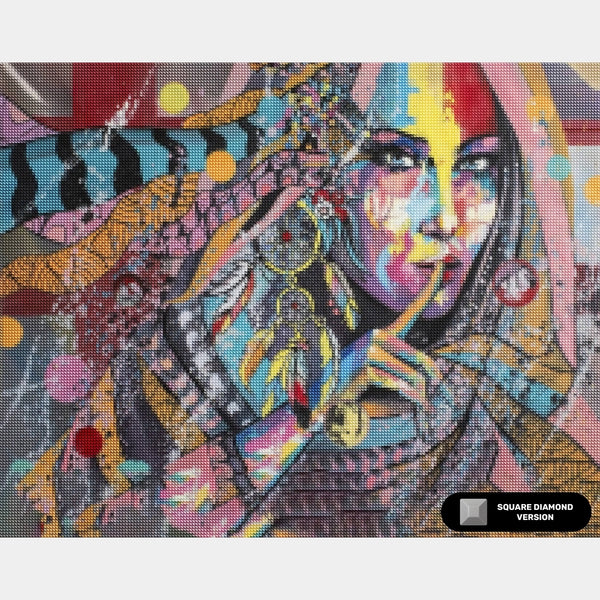 Native American Woman - Diamond Painting - Large