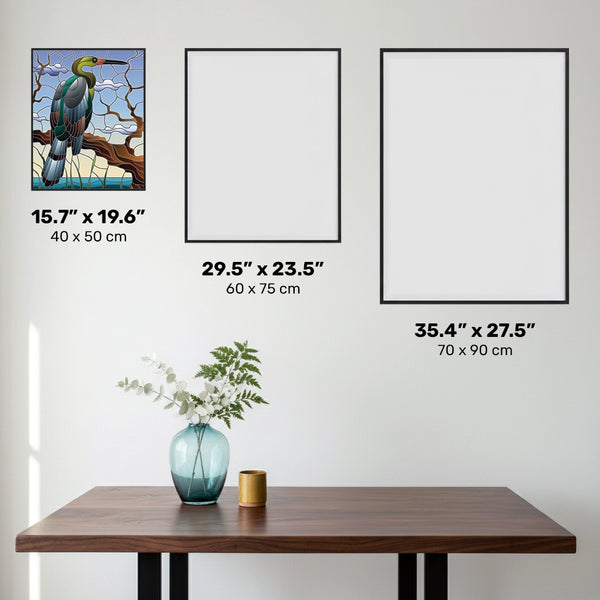 Grey Heron - Diamond Painting - Standard Size