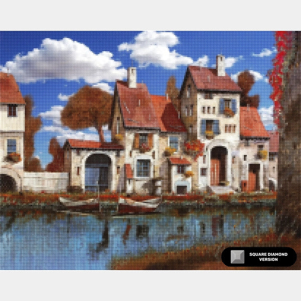 La Cascina sul Lago - Diamond Painting - Large