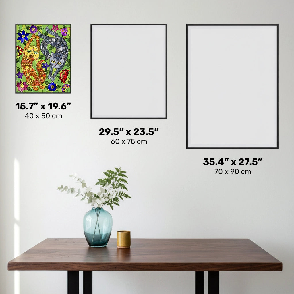 Playful Kittens - Diamond Painting - Standard Size