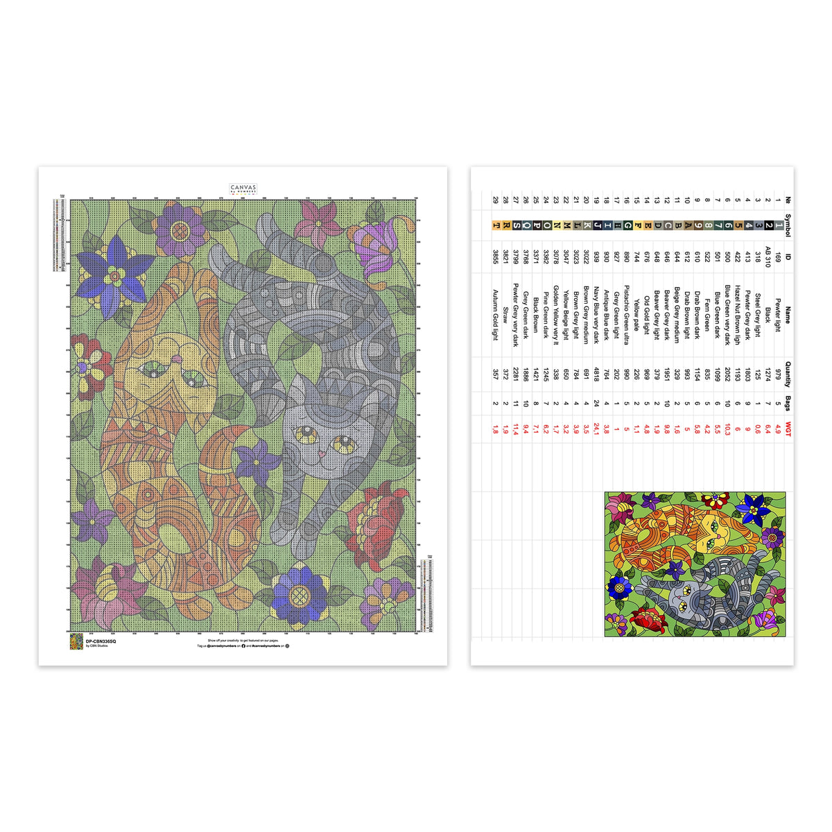 Playful Kittens - Diamond Painting - Standard Size