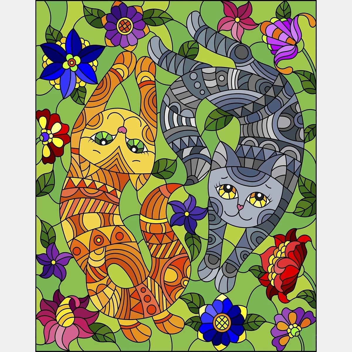 Playful Kittens - Diamond Painting - Standard Size