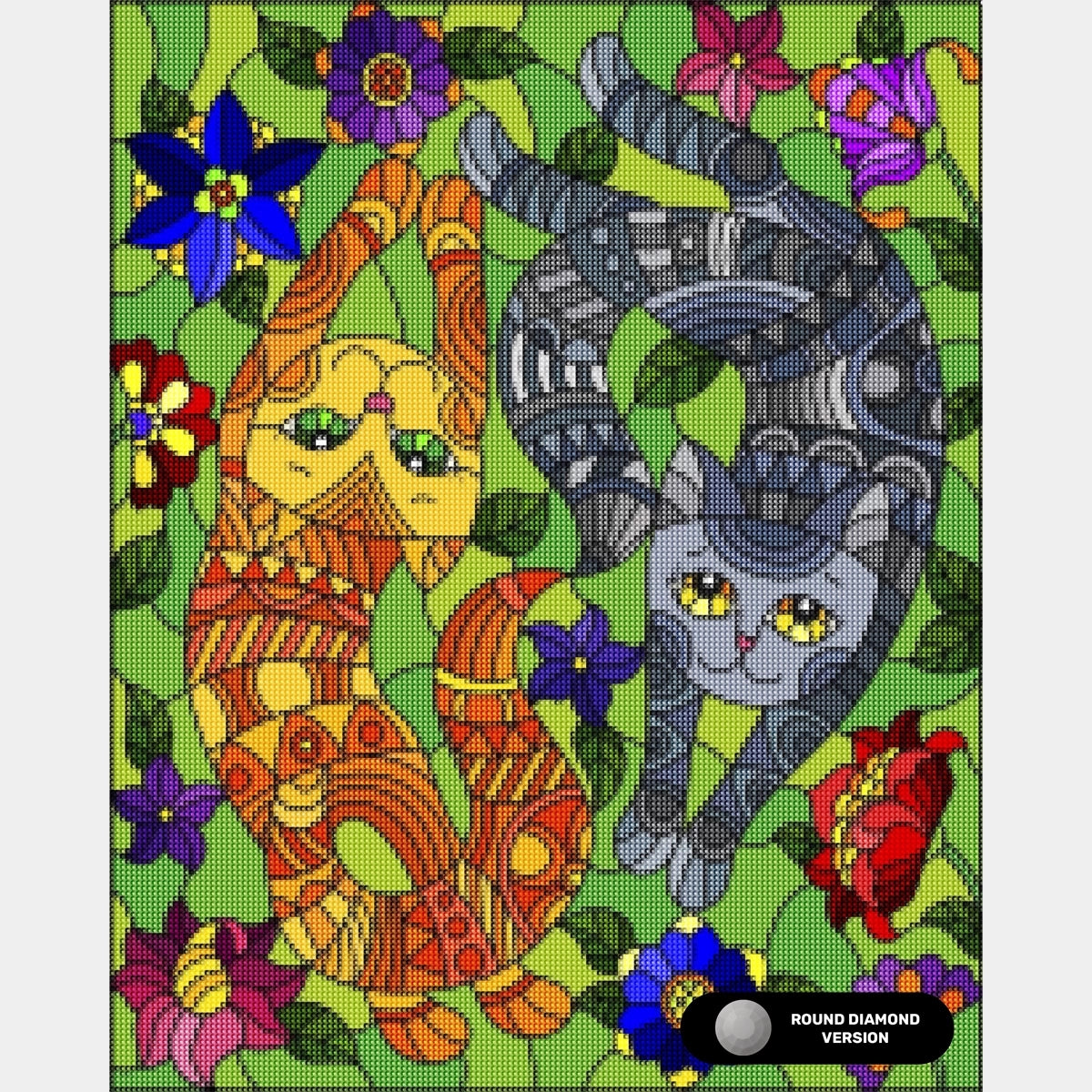 Playful Kittens - Diamond Painting - Standard Size