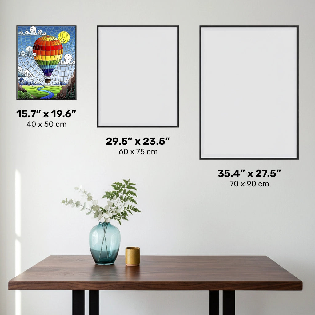 Volo in Mongolfiera - Diamond Painting - Dimensione Standard