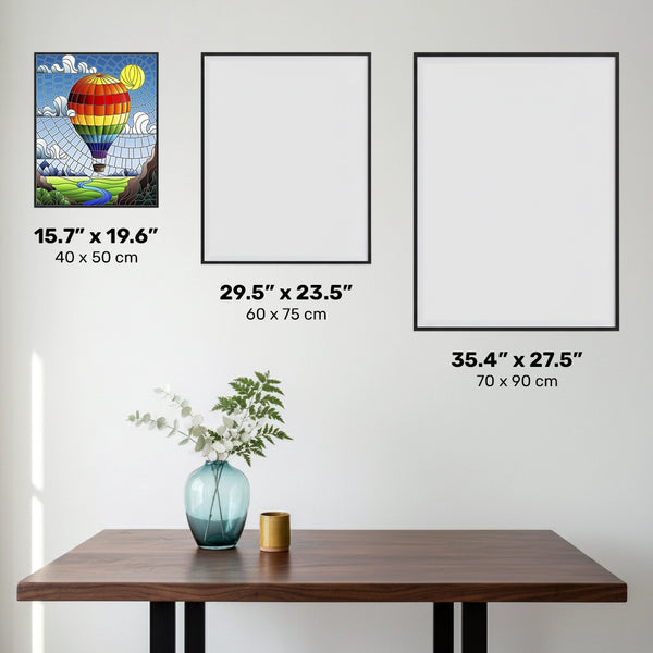 Volo in Mongolfiera - Diamond Painting - Dimensione Standard