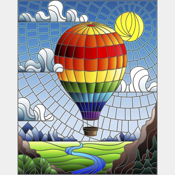Volo in Mongolfiera - Diamond Painting - Dimensione Standard