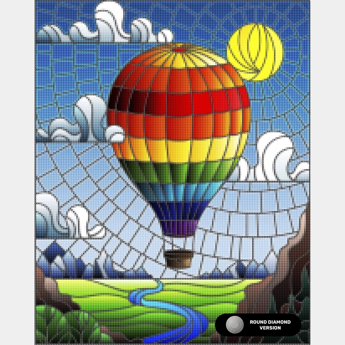 Volo in Mongolfiera - Diamond Painting - Dimensione Standard