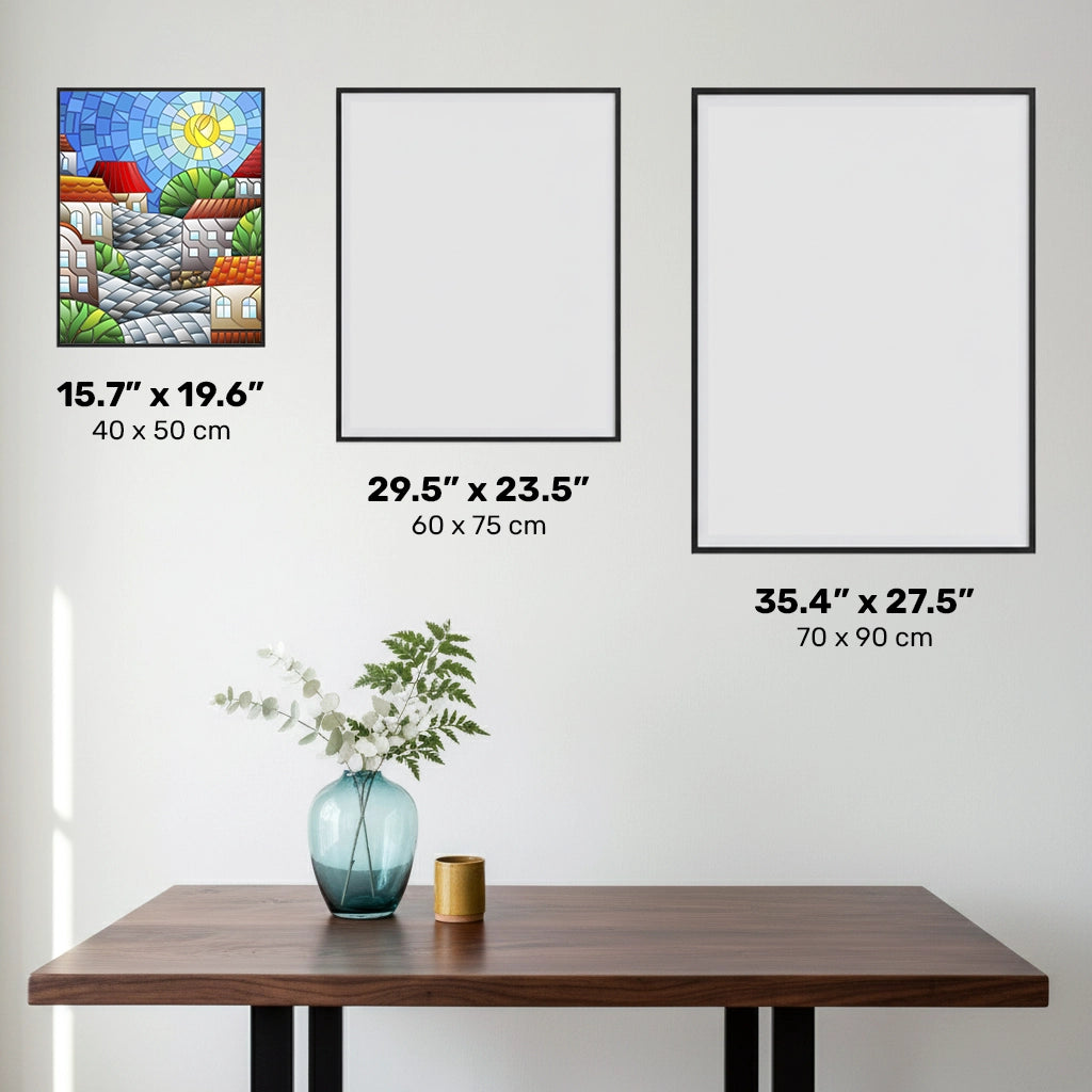 Magic Town - Cityscape Diamond Painting - Standardstorlek