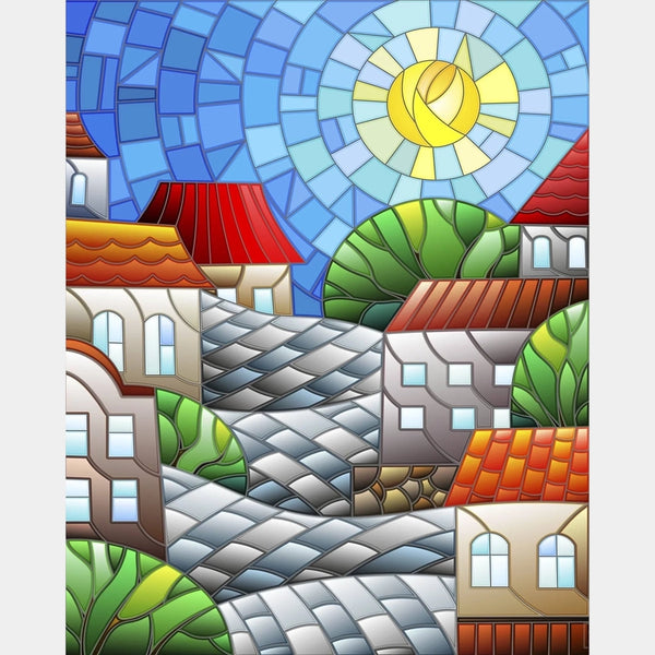 Magic Town - Cityscape Diamond Painting - Standardstorlek