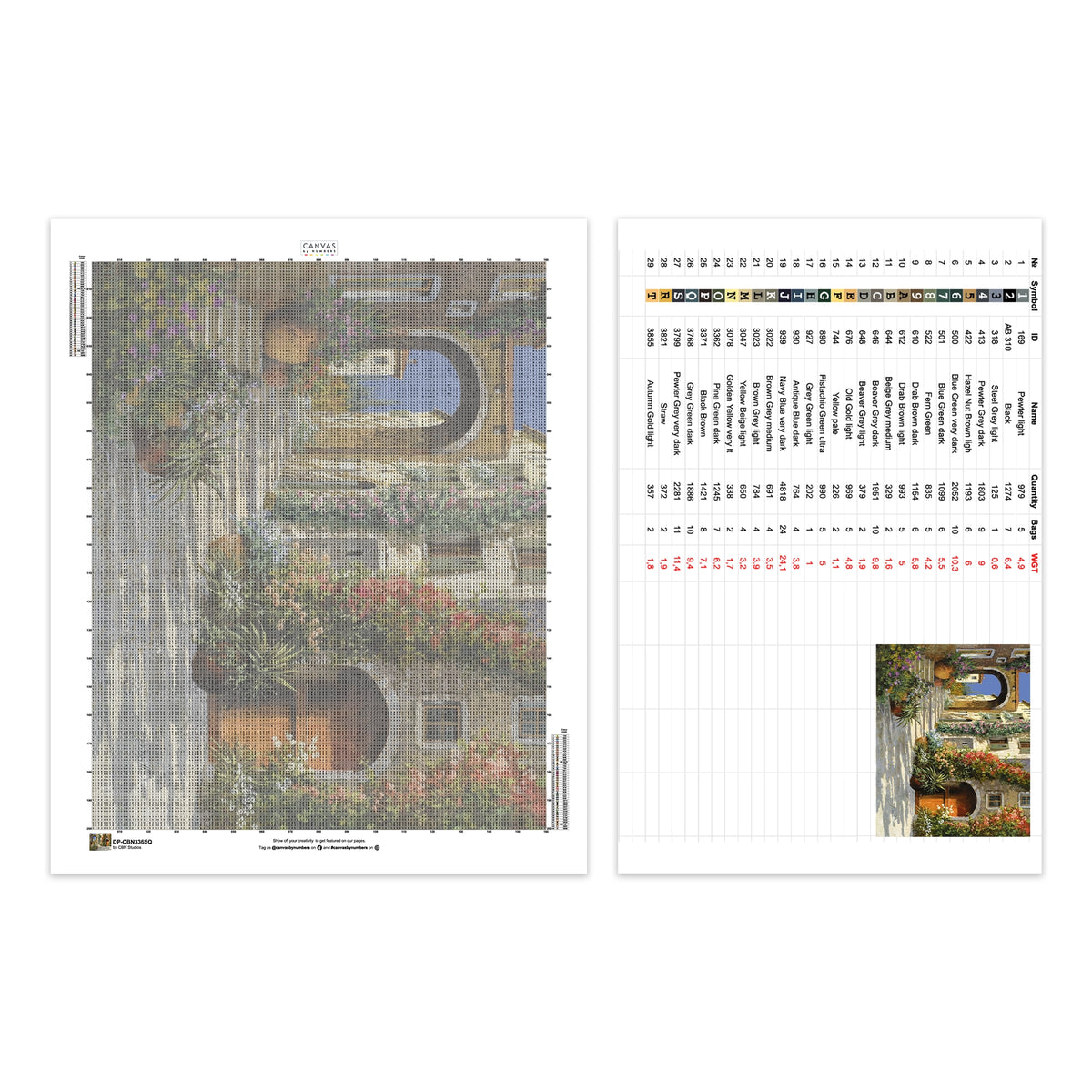 La Porta Rossa sulla Salita - Diamond Painting - Large