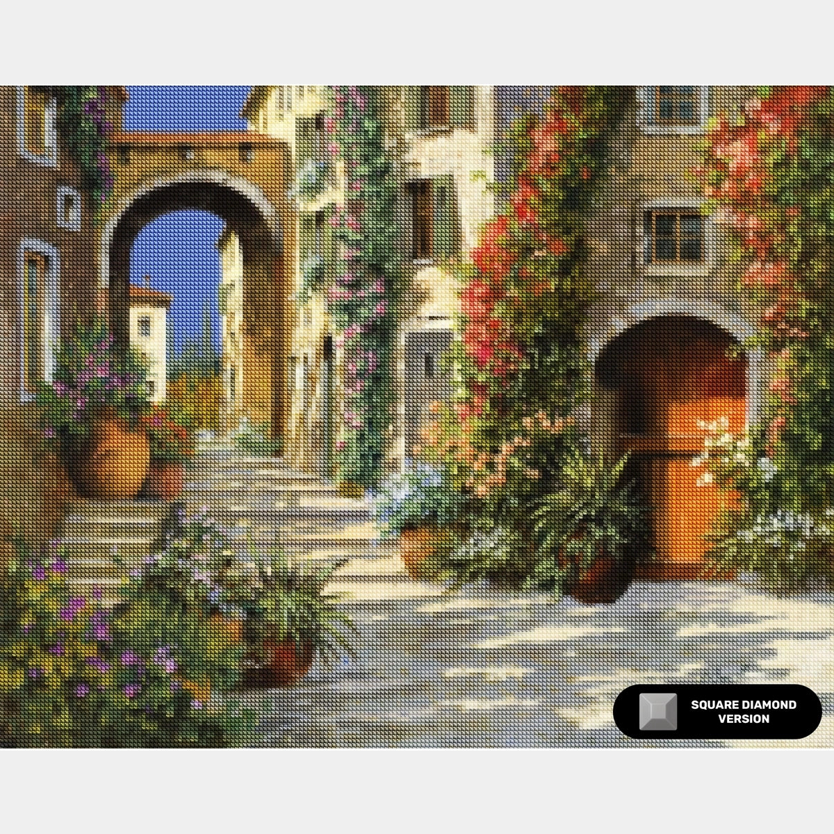La Porta Rossa sulla Salita - Diamond Painting - Large