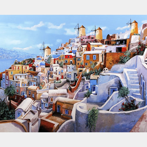 I Colori di Santorini - Diamond Painting