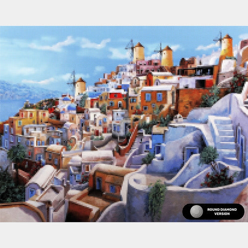 I Colori di Santorini - Diamond Painting