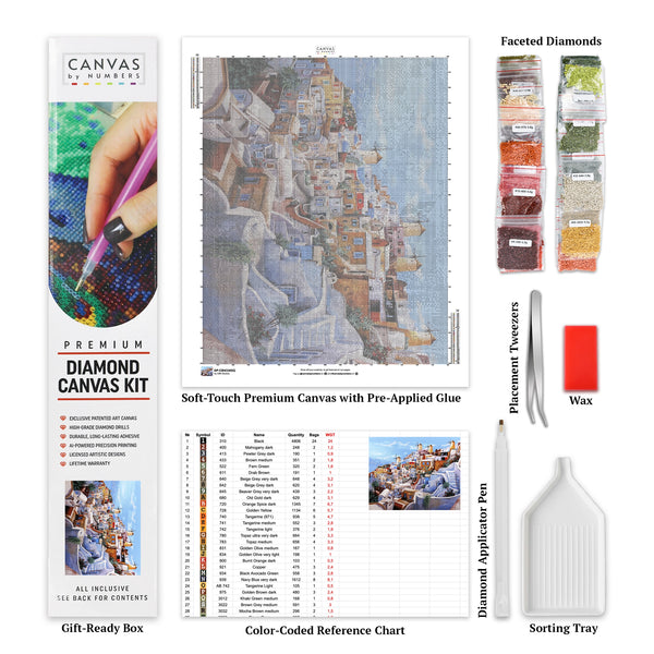 I Colori di Santorini - Diamond Painting - X-Large