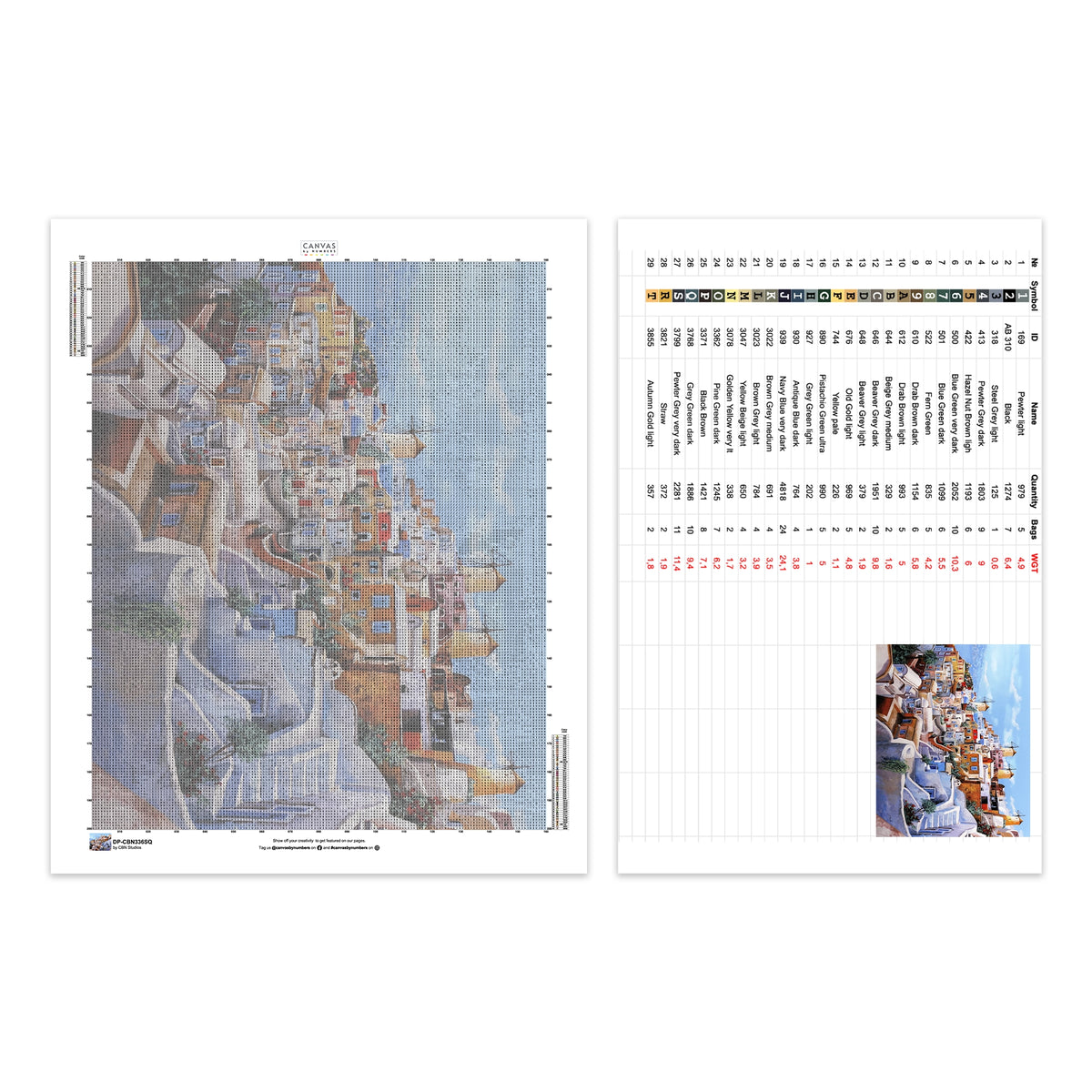 I Colori di Santorini - Diamond Painting - X-Large