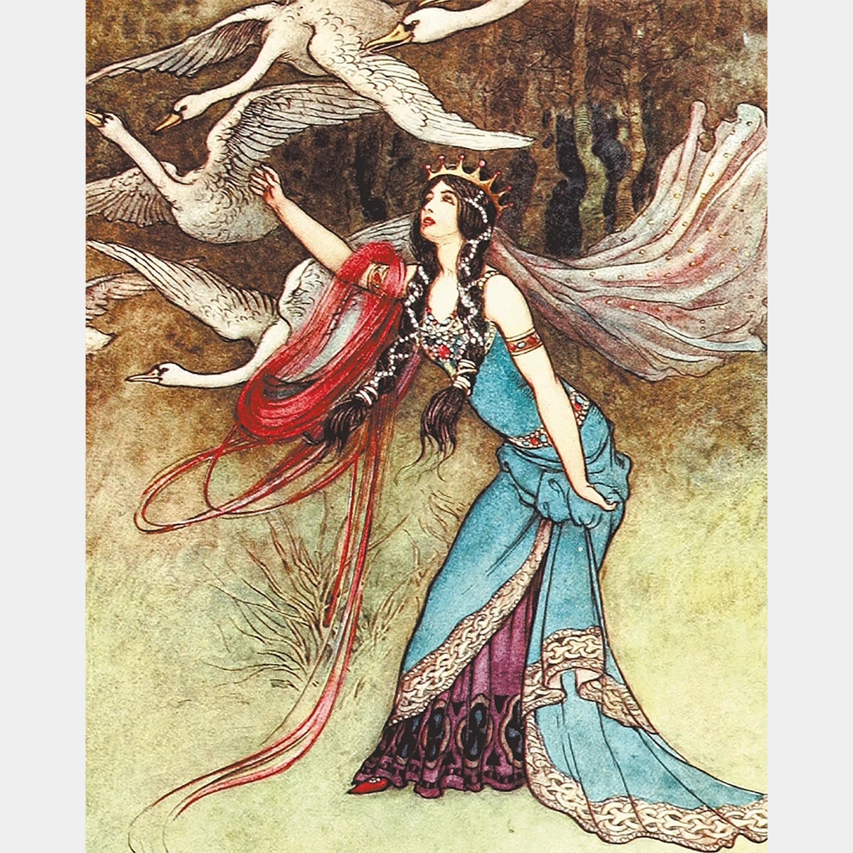 'The Six Swans - Diamond Painting - X-Large'