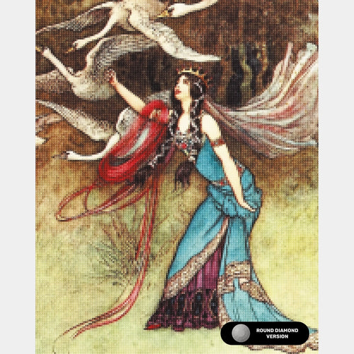 "The Six Swans - Diamond Painting - X-Large"