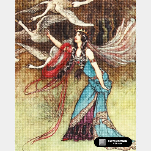 "The Six Swans - Diamond Painting - X-Large"