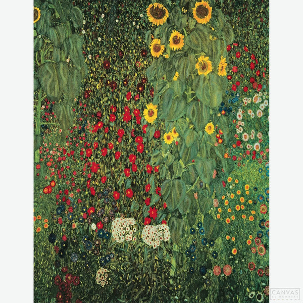 Sunflower Park - Diamond Painting-Reimagine Gustav Klimt's Sunflower Park in sparkling detail. This complete diamond painting kit offers you an immersive and relaxing artistic escape.-Canvas by Numbers