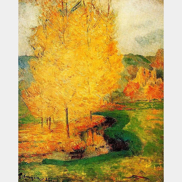 Vid Bäcken, Höst - Diamantmålning - Standardstorlek