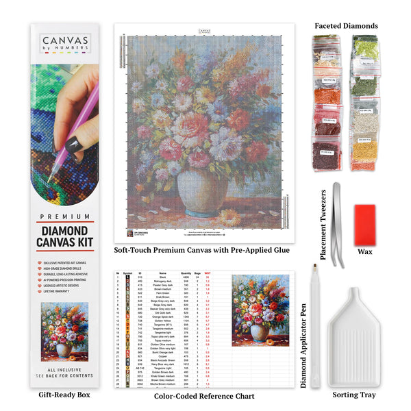 Flores de Primavera - Pintura de Diamante - Grande