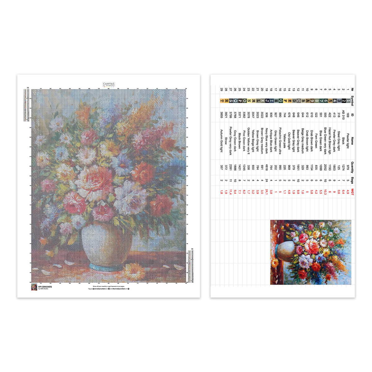 Flores de Primavera - Pintura de Diamante - Grande