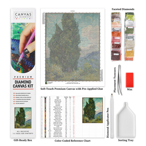 Cypresses - Diamond Painting - Large