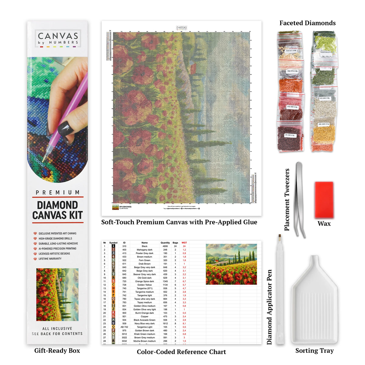 Paesaggio Toscano - Diamond Painting - Dimensione Standard