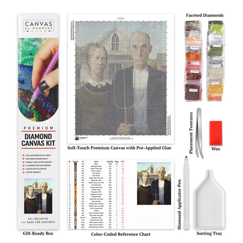 American Gothic - Diamond Painting - Grand format