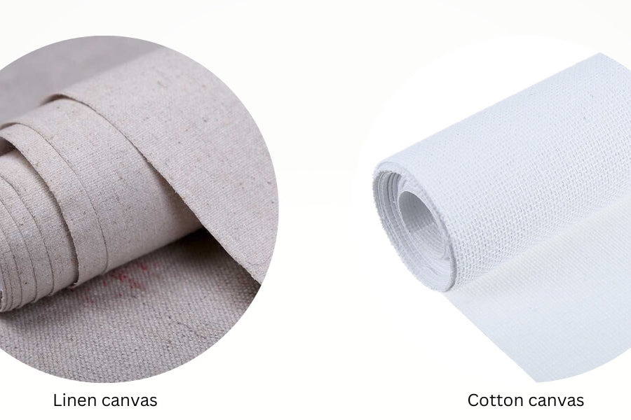 Difference between cotton canvas and linen canvas