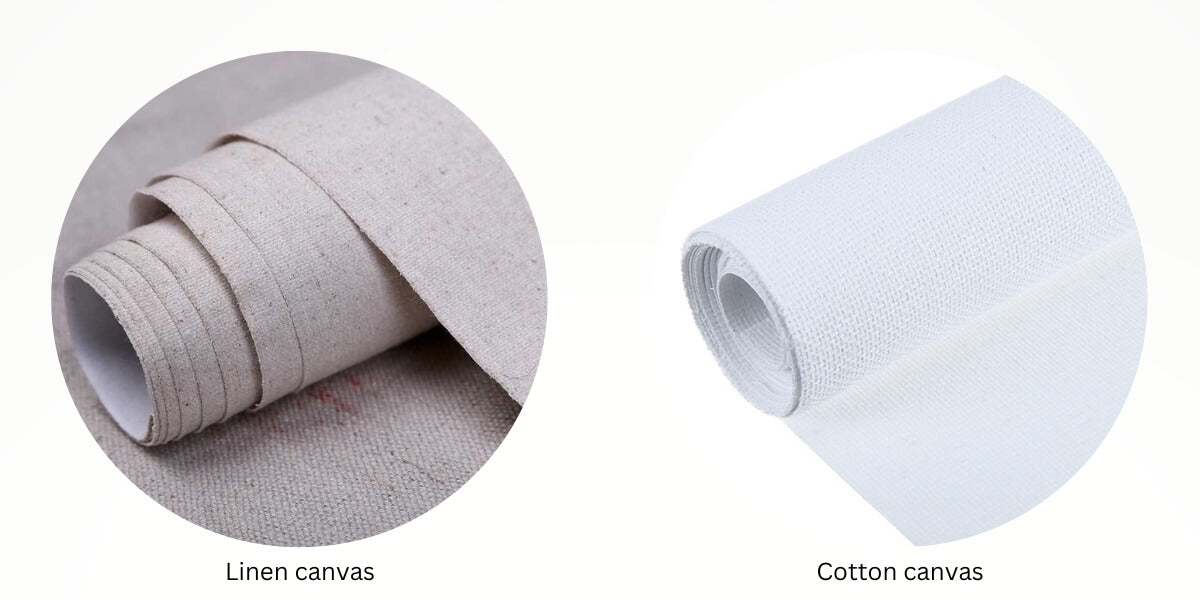 Difference between cotton canvas and linen canvas