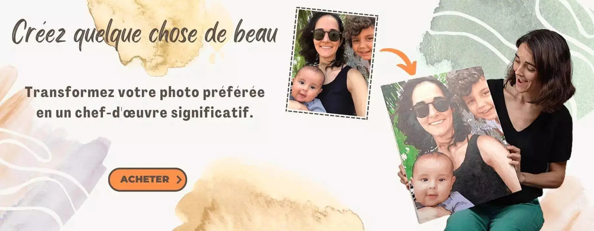 CleverFine – Peinture Personnalisée Par Numéros – Votre Photo Sur Toile 40x50 Cm – Kit Complet – Cadeau Unique