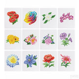 Floral Collection 2 - Mini Diamond Painting Kit-Blossom into art with our Floral Collection 2 Mini Diamond Painting Kit. Craft 12 vibrant flowers, perfect for decorators and nature enthusiasts alike!-Canvas by Numbers