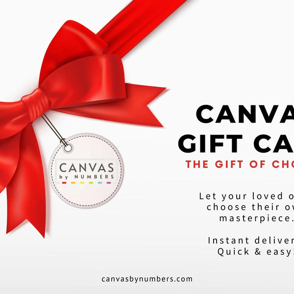 Canvas by Numbers Gift Card-The Canvas by Numbers gift card is the ideal gift for quality paint by numbers kits lovers! No expiration date and emailed electronically. Convenient & fun!-Canvas by Numbers