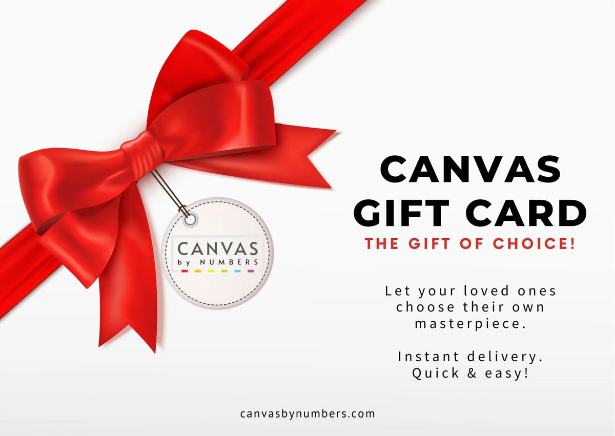 Canvas by Numbers Gift Card-The Canvas by Numbers gift card is the ideal gift for quality paint by numbers kits lovers! No expiration date and emailed electronically. Convenient & fun!-Canvas by Numbers