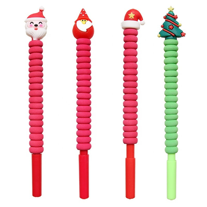 Christmas diamond painting drill pens with Santa and tree toppers