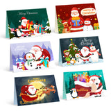 Christmas Card Set 1 - Paint by Numbers-Create beautiful DIY Christmas cards with our paint-by-numbers kit! Set 1 includes 6 unique festive cards, perfect for personalized holiday gifts or projects.-Canvas by Numbers