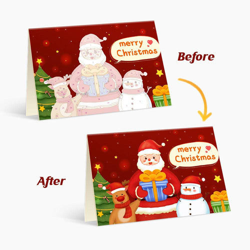 Christmas Card Set 1 - Paint by Numbers-Create beautiful DIY Christmas cards with our paint-by-numbers kit! Set 1 includes 6 unique festive cards, perfect for personalized holiday gifts or projects.-Canvas by Numbers