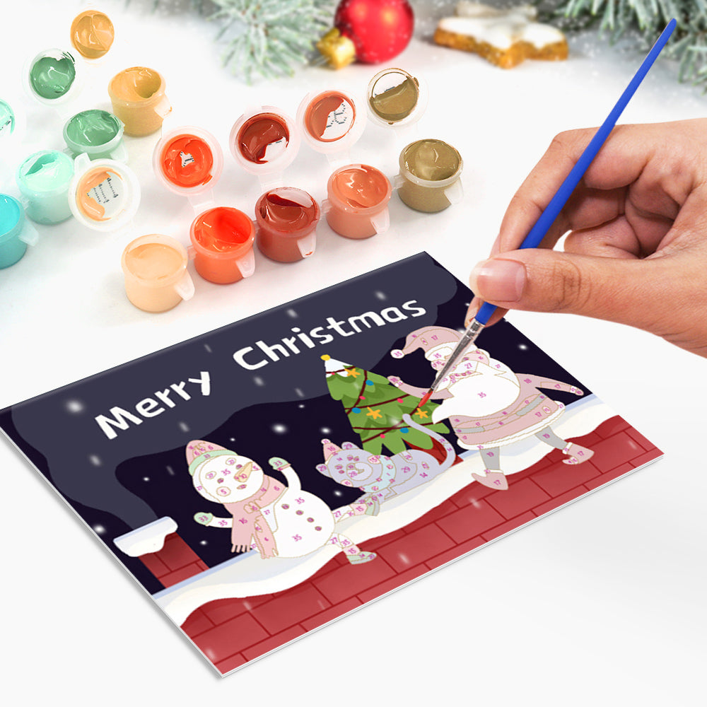 Set of 5Christmas Greeting store cards