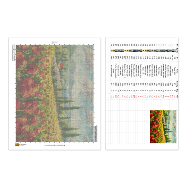 Paesaggio Toscano - Diamond Painting - Dimensione Standard