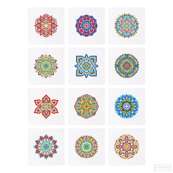 Mandala Collection - Diamond Painting Mini Kit-Create mesmerizing mandalas with our Mandala Collection Mini Diamond Painting Kit. Craft 12 intricate designs that bring peace and balance to your space.-Canvas by Numbers