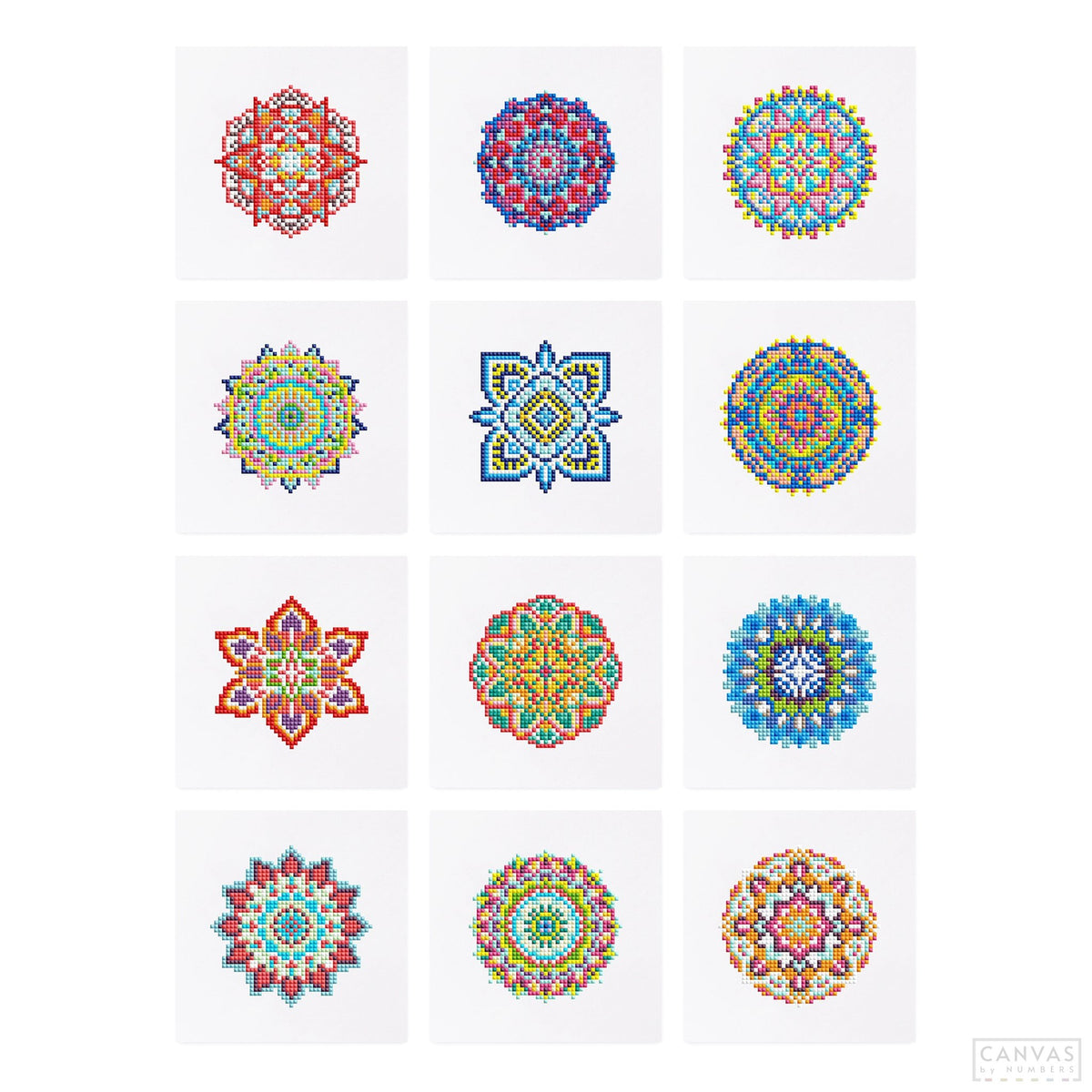 Mandala Collection - Diamond Painting Mini Kit-Create mesmerizing mandalas with our Mandala Collection Mini Diamond Painting Kit. Craft 12 intricate designs that bring peace and balance to your space.-Canvas by Numbers