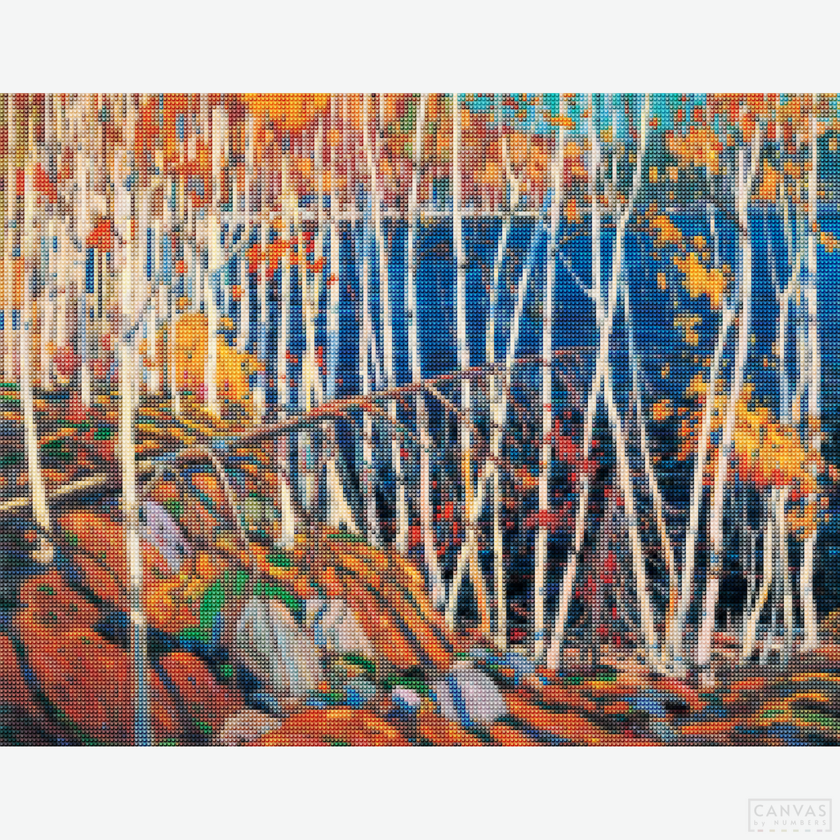 In The Northland - Diamond Painting-Recreate Tom Thomson’s "In The Northland" with this diamond painting kit. Capture the beauty of Algonquin Park’s fall colors in sparkling detail.-Canvas by Numbers