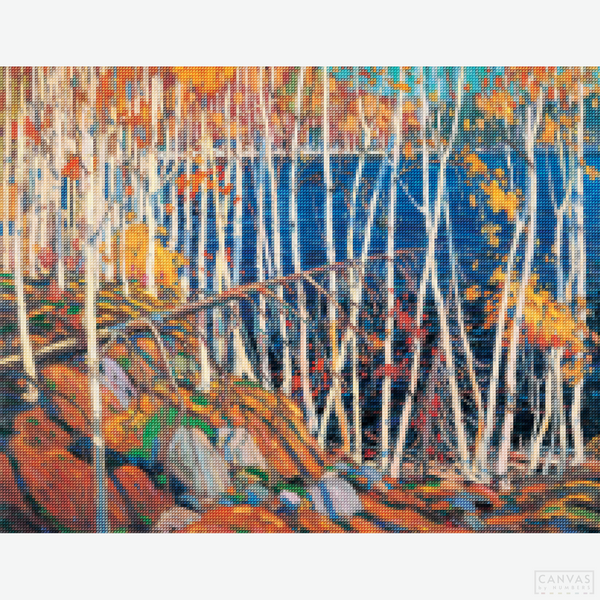 In The Northland - Diamond Painting-Recreate Tom Thomson’s "In The Northland" with this diamond painting kit. Capture the beauty of Algonquin Park’s fall colors in sparkling detail.-Canvas by Numbers