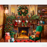 Fireside Christmas - Diamond Painting-Add holiday cheer with the 