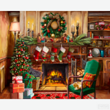 Fireside Christmas - Diamond Painting-Add holiday cheer with the 