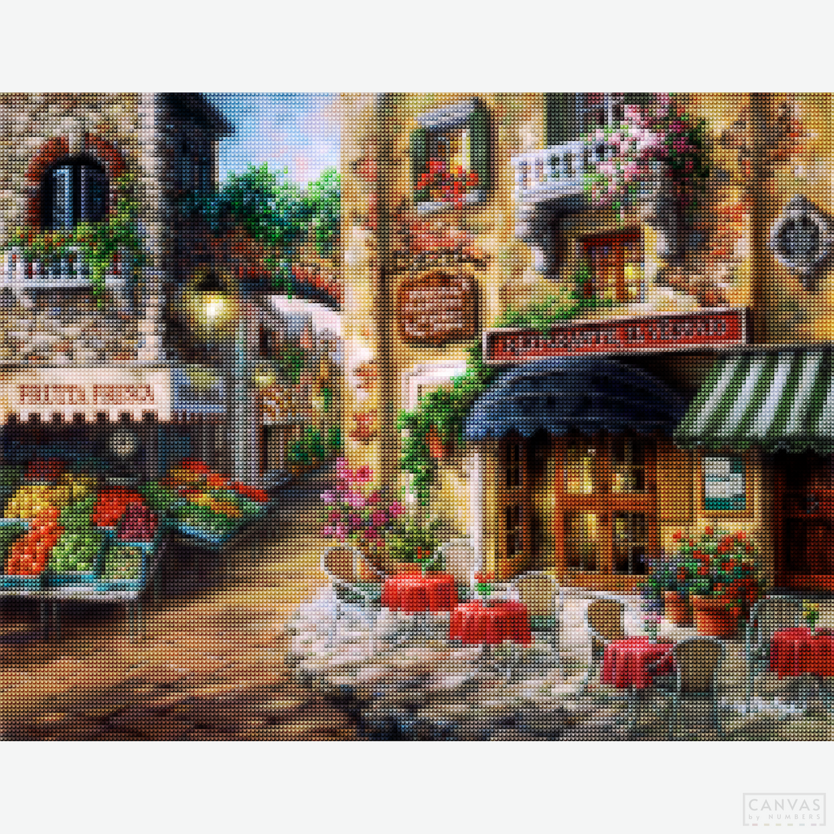 Buon Appetito - Diamond Painting-Escape to Italy's charming coastal towns with our diamond painting kit. Featuring warm, vibrant colors, add a touch of la dolce vita to your home decor effortlessly.-Canvas by Numbers