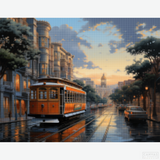 San Francisco - Diamond Painting-Create San Francisco’s charm with this diamond painting kit. Bring iconic landmarks and sunny city scenes to life, one diamond at a time.-Canvas by Numbers