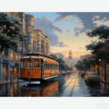 San Francisco - Diamond Painting-Create San Francisco’s charm with this diamond painting kit. Bring iconic landmarks and sunny city scenes to life, one diamond at a time.-Canvas by Numbers